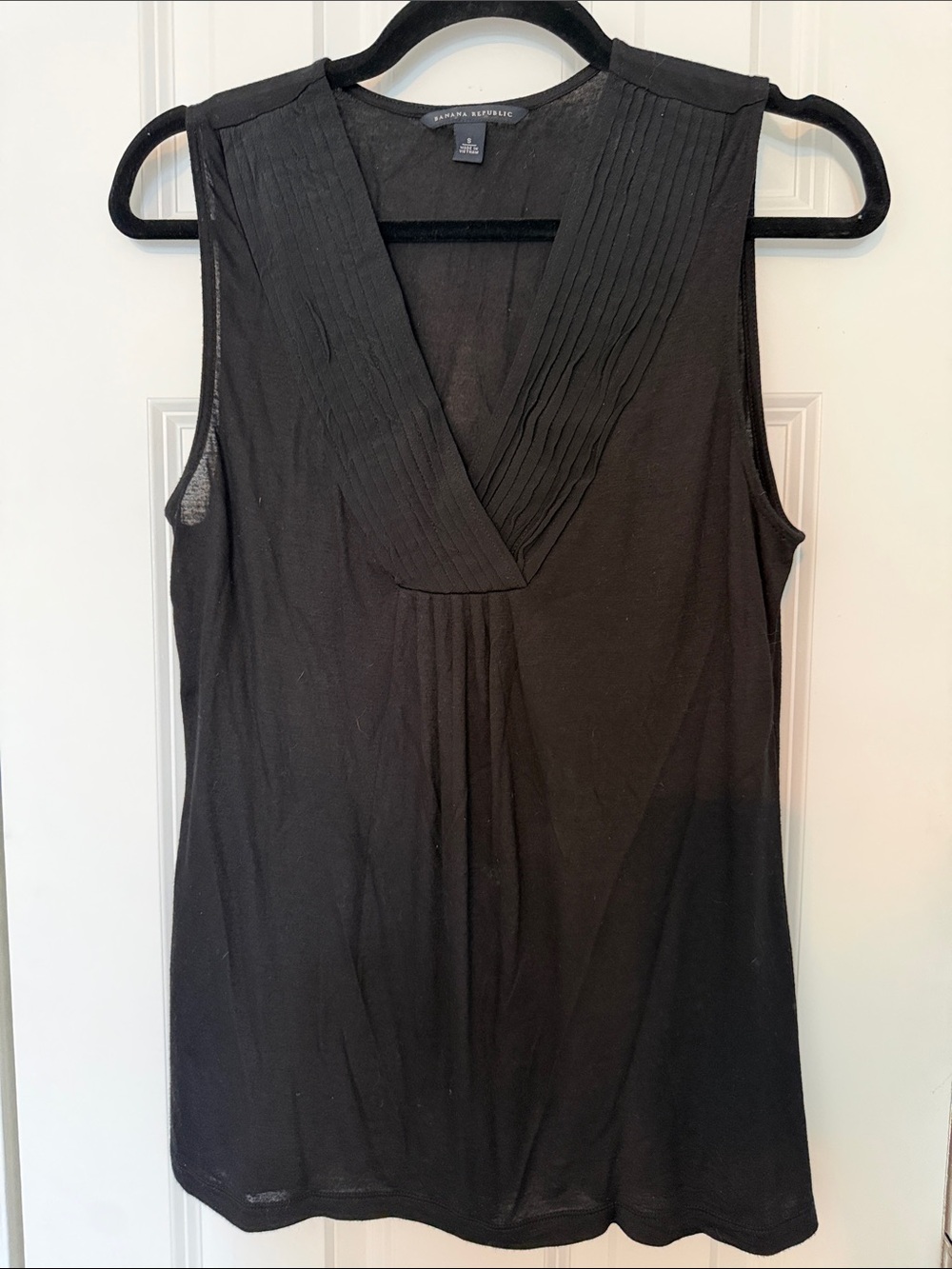 Banana Republic Black Sleeveless V-Neck
